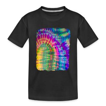 Tie Dye Batik - Kids' Premium Organic T-Shirt - black - Front