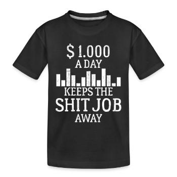 Is it Monday Yet Investor Trading Stock Market - Kids' Premium Organic T-Shirt - black - Front