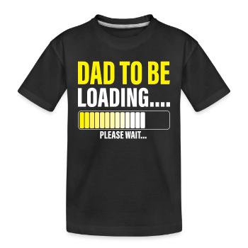 herren vater zu sein laden bitte warten lustiger neuer vater - Kinder Premium Bio T-Shirt - Schwarz - Vorne