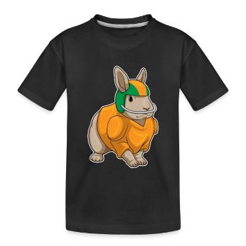 Rabbit American Football Sports - Kids' Premium Organic T-Shirt - black - Front