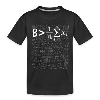 Die Mathe-Inspiration ist überdurchschnittlich gut - Kinder Premium Bio T-Shirt - Schwarz - Vorne