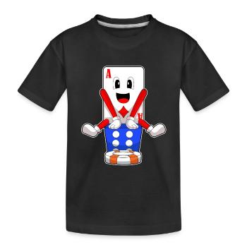 Poker Poker Jetons Cartes de poker - T-shirt bio Premium Enfant - noir - Devant