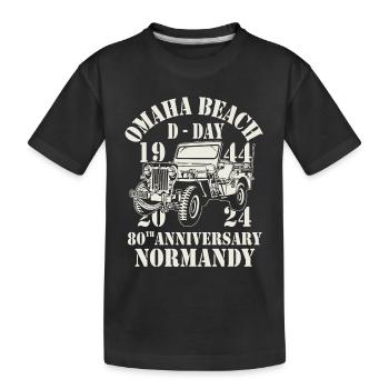 Omaha Beach D-Day 80th Anniversary Normandy - T-shirt bio Premium Enfant - noir - Devant