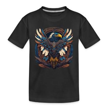 Native Native American Native American Falcon Animal - Kids' Premium Organic T-Shirt - black - Front