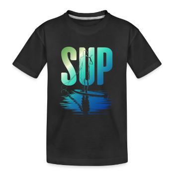 SUP - Kinder Premium Bio T-Shirt - Schwarz - Vorne