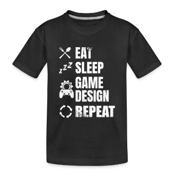 Routine du concepteur de jeu - T-shirt bio Premium Enfant - noir - Devant