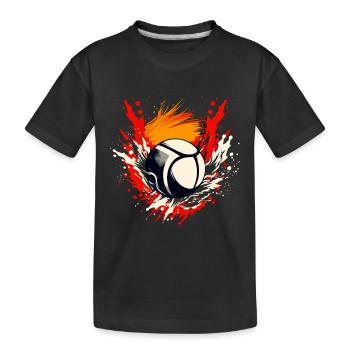 Volleyball - Kids' Premium Organic T-Shirt - black - Front