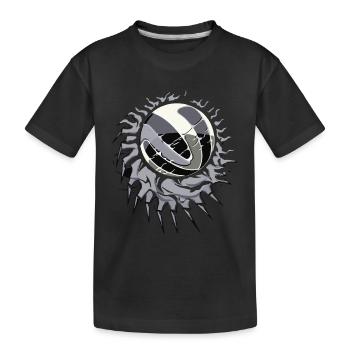 Volleyball Volleyballer Logo - Kinder Premium Bio T-Shirt - Schwarz - Vorne