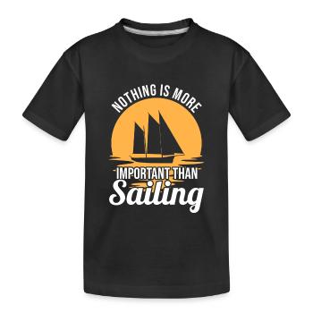 Motivation à la voile - T-shirt bio Premium Enfant - noir - Devant