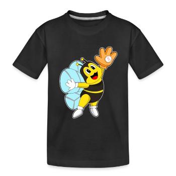 Gant de baseball Bee Baseball - T-shirt bio Premium Enfant - noir - Devant