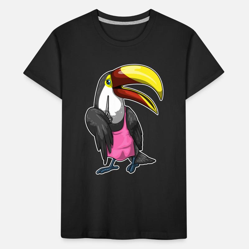 Ciseaux de coiffure Toucan T-shirt bio Premium Enfant