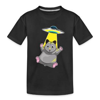 Hamster Spaceship Space - T-shirt bio Premium Enfant - noir - Devant