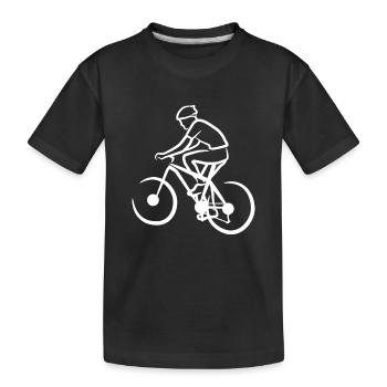 Drôle de vététiste - T-shirt bio Premium Enfant - noir - Devant