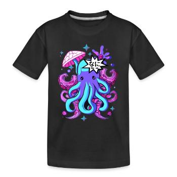 Calmar de poulpe otaku Otaku Kawaii - T-shirt bio Premium Enfant - noir - Devant