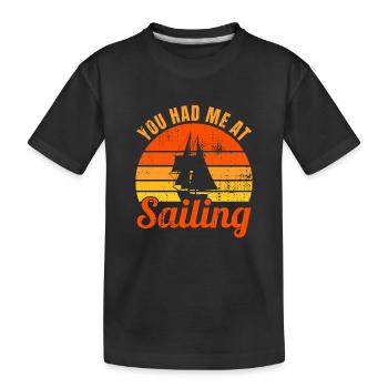 Segler Witz - Kinder Premium Bio T-Shirt - Schwarz - Vorne