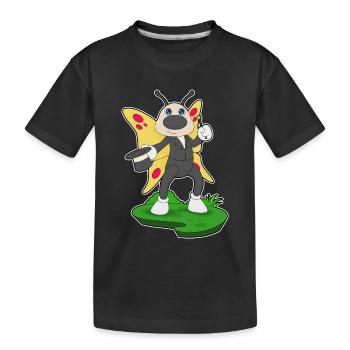 Cylindre de baguette magique papillon - T-shirt bio Premium Enfant - noir - Devant