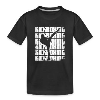 Funny kickboxing - Kids' Premium Organic T-Shirt - black - Front