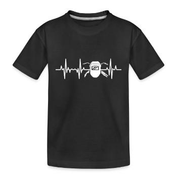 Schweißer Herzklopfen - Kinder Premium Bio T-Shirt - Schwarz - Vorne