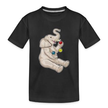 Jongleur éléphant jongleur - T-shirt bio Premium Enfant - noir - Devant