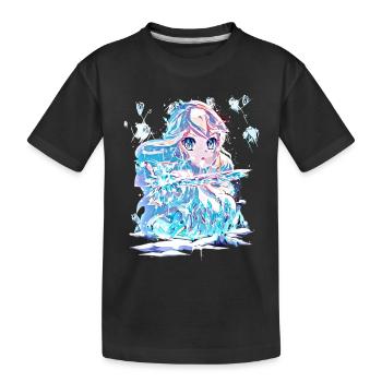 Ice Crystal Snow Queen Anime Princesse de glace - T-shirt bio Premium Enfant - noir - Devant