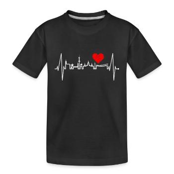 Hannover Skyline Herzschlag Fan Liebe Hannöversch - T-shirt bio Premium Enfant - noir - Devant