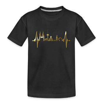 Regensburg Skyline Heartbeat Love Regensburgers - T-shirt bio Premium Enfant - noir - Devant