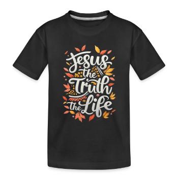 Jésus, la Vérité Vie - T-shirt bio Premium Enfant - noir - Devant