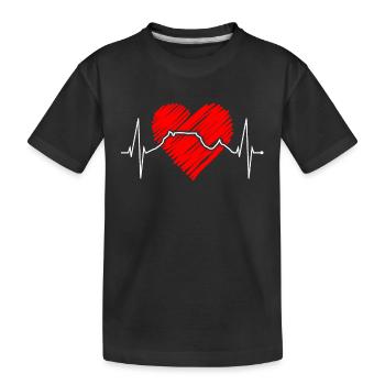 Cape Town Skyline Heartbeat Afrique du Sud Table Mountain - T-shirt bio Premium Enfant - noir - Devant