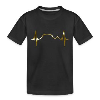Cape Town Skyline Heartbeat Afrique du Sud Table Mountain - T-shirt bio Premium Enfant - noir - Devant