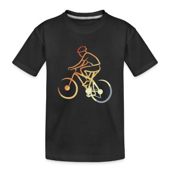 Vététistes vintage - T-shirt bio Premium Enfant - noir - Devant