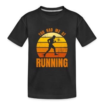 Amoureux de la course à pied - T-shirt bio Premium Enfant - noir - Devant