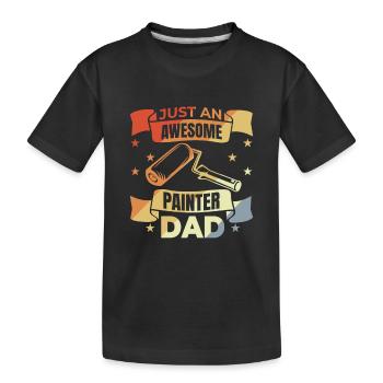 Maler Lackierer Vater - Kinder Premium Bio T-Shirt - Schwarz - Vorne