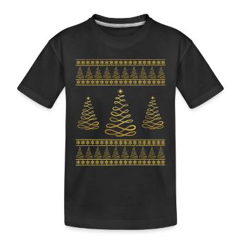 Christmas Tree Snowflake Christmas Atmosphere - Kids' Premium Organic T-Shirt - black - Front