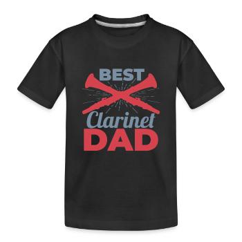Clarinets Dad - Kids' Premium Organic T-Shirt - black - Front