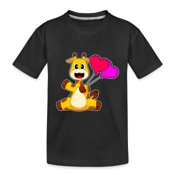 Ballon girafe - T-shirt bio Premium Enfant - noir - Devant