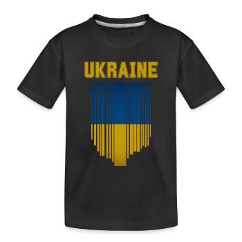 Ukrainian flag, Ukrainian pride - Kids' Premium Organic T-Shirt - black - Front