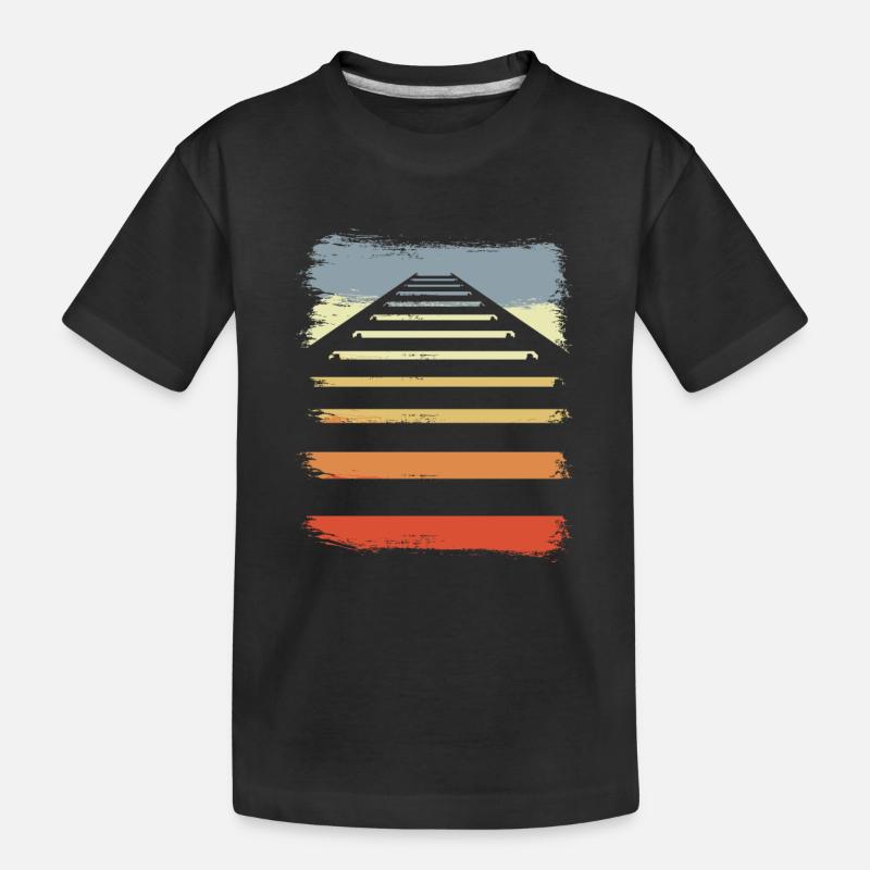 Voies ferrées - T-shirt bio Premium Enfant - noir