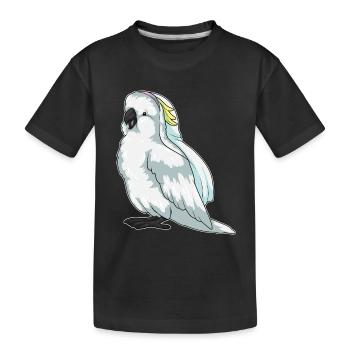 Voile de mariée perroquet mariage - T-shirt bio Premium Enfant - noir - Devant