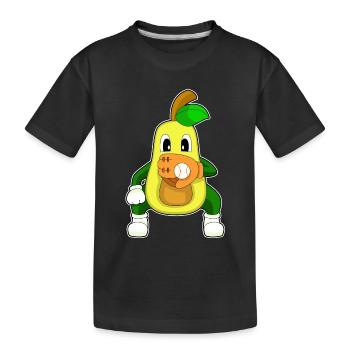 Sports de gants de baseball Avocado - T-shirt bio Premium Enfant - noir - Devant