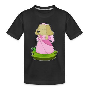 Chien voile de mariée mariage - T-shirt bio Premium Enfant - noir - Devant