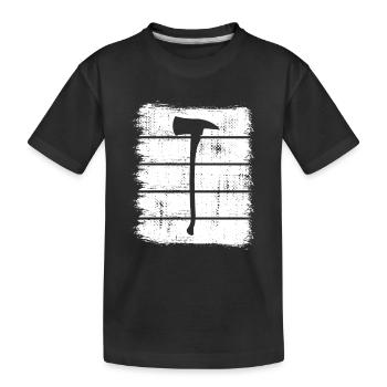 Croquis de hache de pompier - T-shirt bio Premium Enfant - noir - Devant