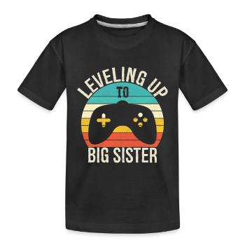 Leveling up to Big Sister - T-shirt bio Premium Enfant - noir - Devant