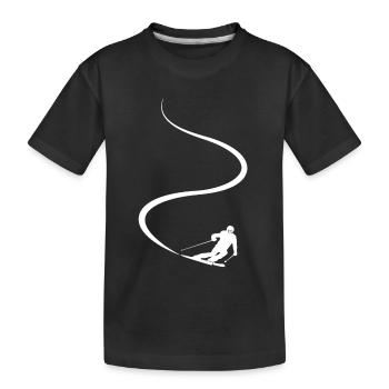 Piste de ski, Après-ski, Sports d’hiver, Vacances au ski - T-shirt bio Premium Enfant - noir - Devant