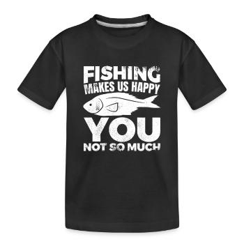 Fischer Witz - Kinder Premium Bio T-Shirt - Schwarz - Vorne