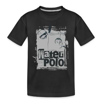 Wasserball minimalistisch - Kinder Premium Bio T-Shirt - Schwarz - Vorne