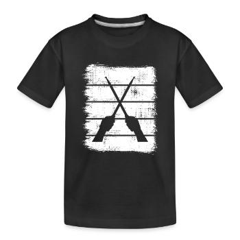 Dessin de baguettes - T-shirt bio Premium Enfant - noir - Devant