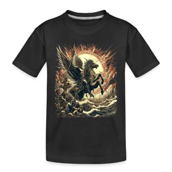 Myth of the Divine Rider - Kids' Premium Organic T-Shirt - black - Front