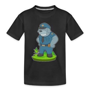 Chien, Policier, Police - T-shirt bio Premium Enfant - noir - Devant