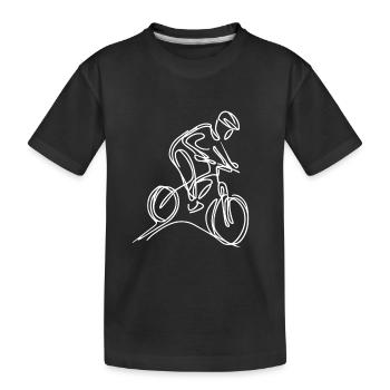 Croquis de vététiste - T-shirt bio Premium Enfant - noir - Devant