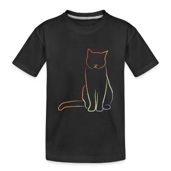 Chat au look vintage - T-shirt bio Premium Enfant - noir - Devant